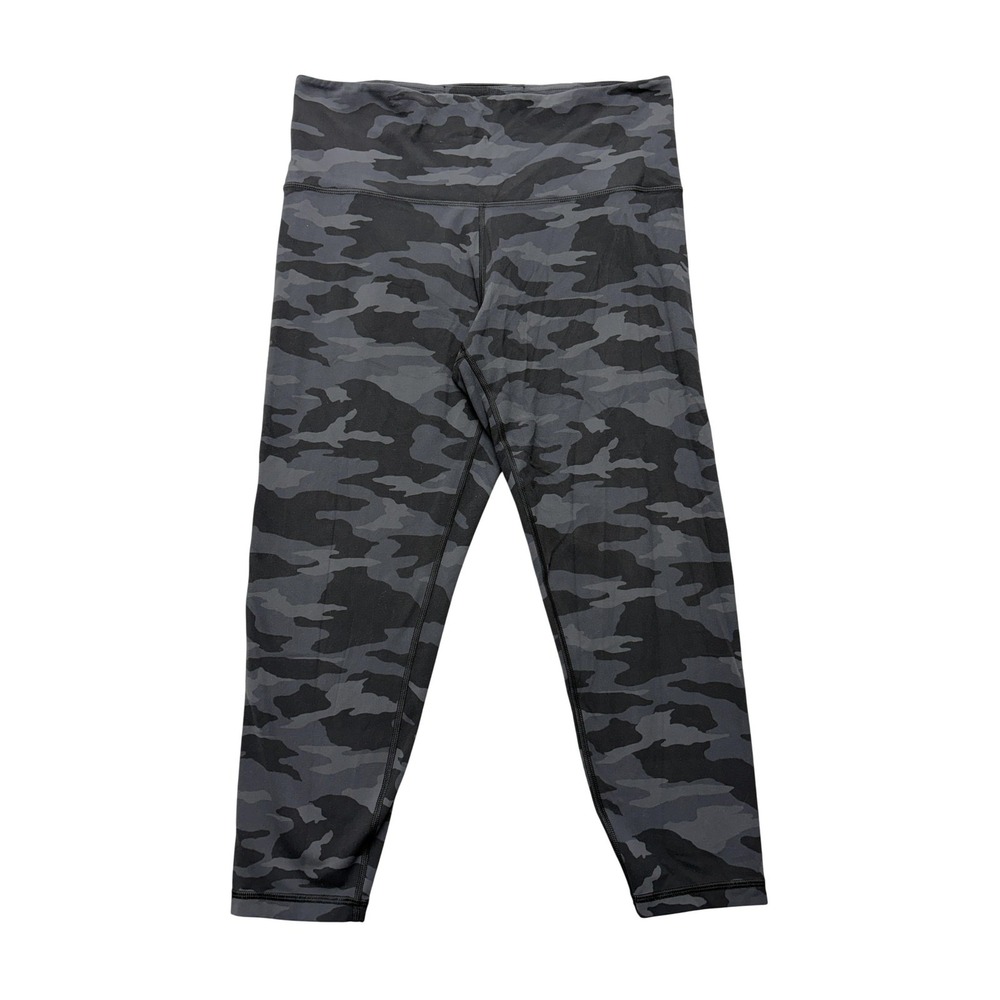 Athleta Elation Camo 7/8 Leggings Womens 1X Gray High Rise Stretch Activewear